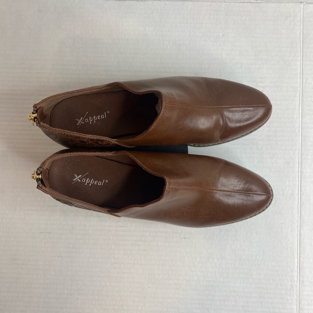 Xappeal Jolena Brown Leather Short Boots